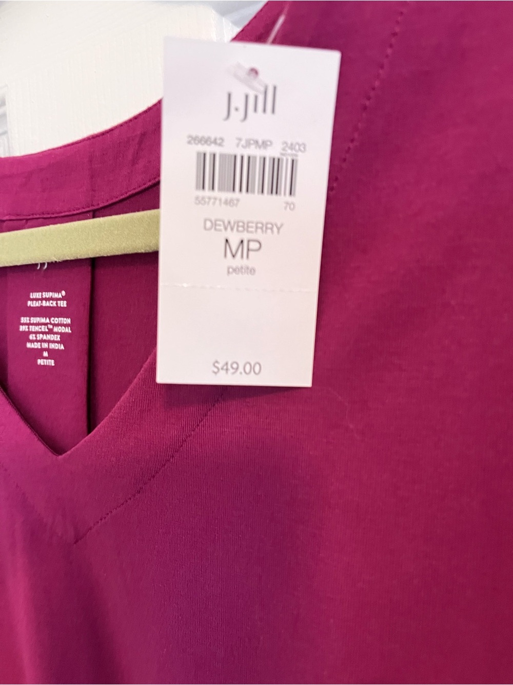 JJill Luxe Supima Scoop Neck Tee - Picture 3 of 5
